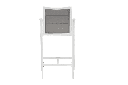 Sillon para barra de bar ORICK aluminio blanco y textilene gris