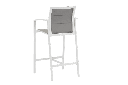 Sillon para barra de bar ORICK aluminio blanco y textilene gris