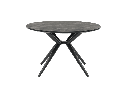 Mesa redonda Orick Diam.120cm Alu antracita cristal ceram. Gris antracita.