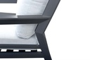 Set de sofas Pakse 4pcs Aluminio antracita y cojineria Gris medio