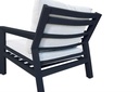 Set de sofas Pakse 4pcs Aluminio antracita y cojineria Gris medio