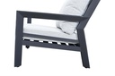 Set de sofas Pakse 4pcs Aluminio antracita y cojineria Gris medio
