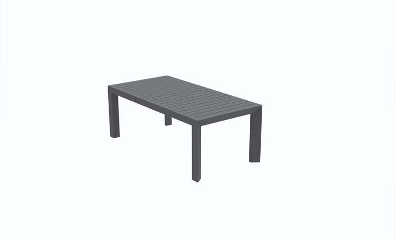 Set de sofas Pakse 4pcs Aluminio antracita y cojineria Gris medio