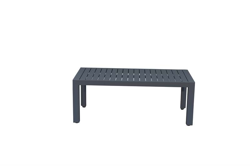 Set de sofas Pakse 4pcs Aluminio antracita y cojineria Gris medio