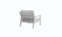 Set de sofas Pakse 4pcs Aluminio blanco y cojineria Gris claro