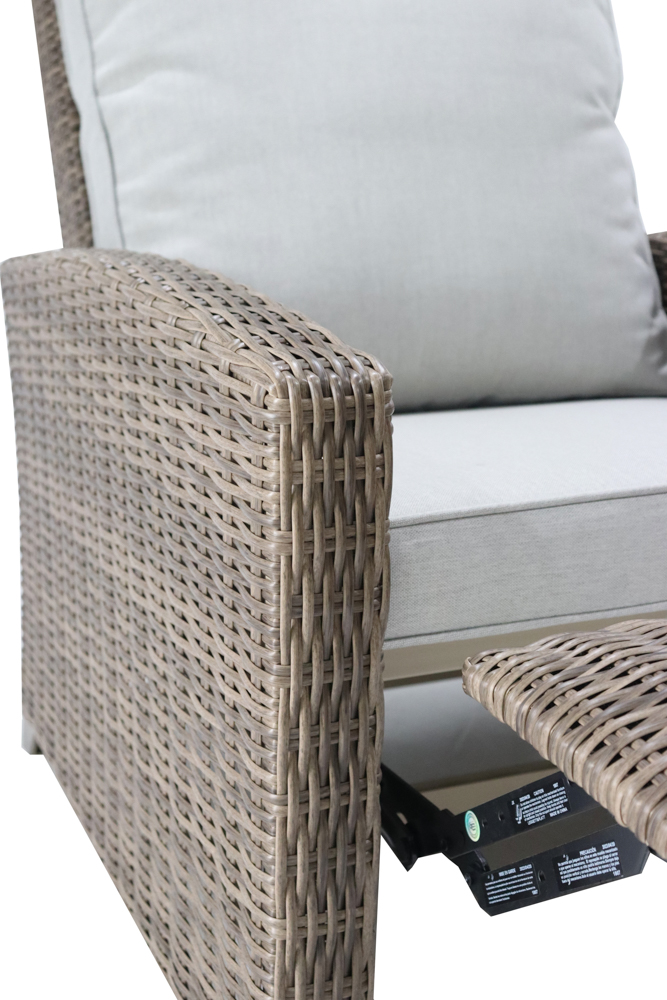 Butaca Relax Brent aluminio y rattan sintetico