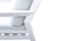 Set de sofas Pakse 4pcs Aluminio blanco y cojineria Gris claro