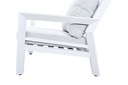 Set de sofas Pakse 4pcs Aluminio blanco y cojineria Gris claro