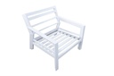 Set de sofas Pakse 4pcs Aluminio blanco y cojineria Gris claro