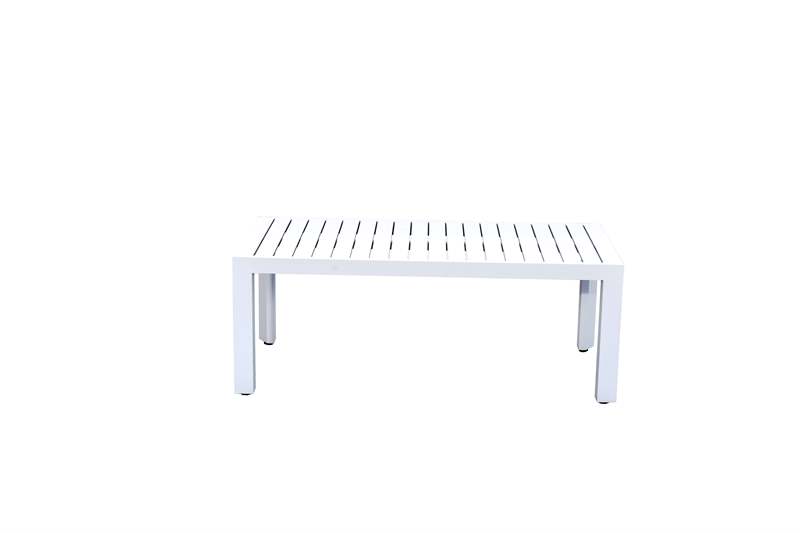 Set de sofas Pakse 4pcs Aluminio blanco y cojineria Gris claro