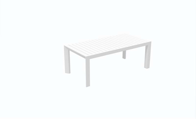 Set de sofas Pakse 4pcs Aluminio blanco y cojineria Gris claro