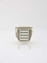 SILLA CON BRAZOS RICHMOND ALUMINIO BLANCO  Y TRENZADO NATURAL