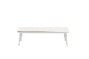 Mesa de centro Irvine 120x60cm aluminio blanco Top ceramico blanco