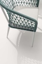 sillon 1 plaza Nelayan aluminio blanco cuerda Aqua