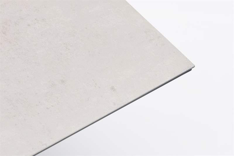 Mesa elevable Isabela 140x75x50/74  aluminio antracita con cristal ceramico gris claro.