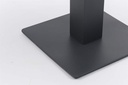Mesa elevable Isabela 90x90x50/74  aluminio antracita con cristal ceramico gris claro.