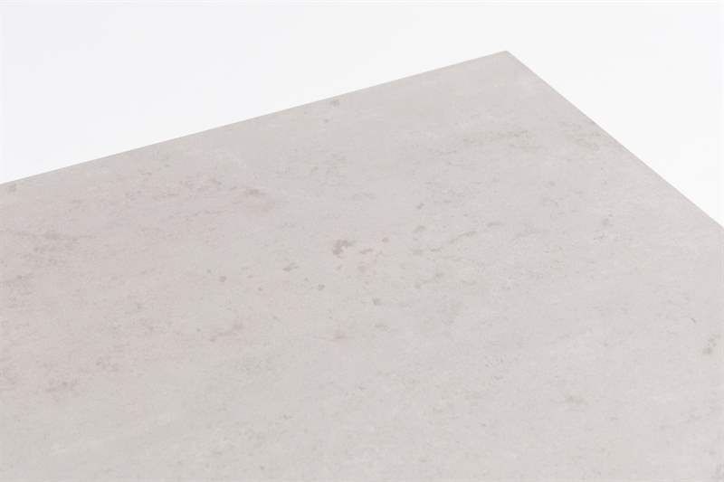 Mesa elevable Isabela 90x90x50/74  aluminio antracita con cristal ceramico gris claro.