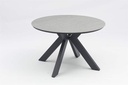 Mesa redonda Bais diam.120x75cm Aluminio antracita y top ceramico gris medio