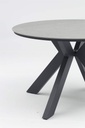 Mesa redonda Bais diam.120x75cm Aluminio antracita y top ceramico gris medio