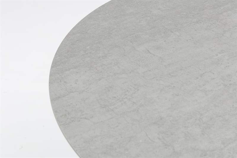 Mesa redonda Bais diam.120x75cm Aluminio antracita y top ceramico gris medio
