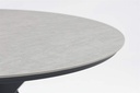 Mesa redonda Bais diam.120x75cm Aluminio antracita y top ceramico gris medio