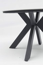 Mesa redonda Bais diam.120x75cm Aluminio antracita y top ceramico gris medio