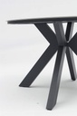 Mesa redonda Bais diam.120x75cm Aluminio antracita y top ceramico gris medio