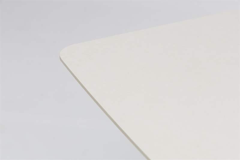 Mesa rectangular Bais 240x100cm Aluminio blanco y top ceramico Beige