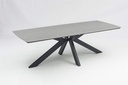 Mesa rectangular Bais 240x100cm Aluminio antracita y top ceramico gris medio.