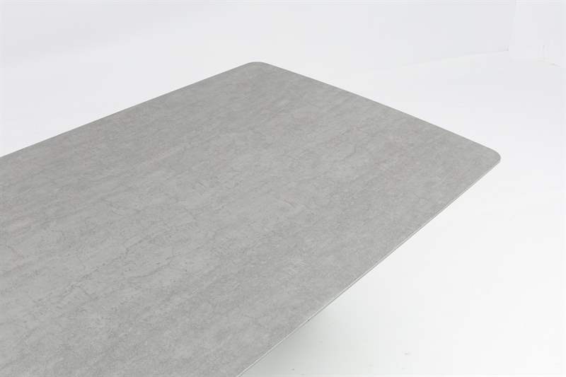 Mesa rectangular Bais 240x100cm Aluminio antracita y top ceramico gris medio.