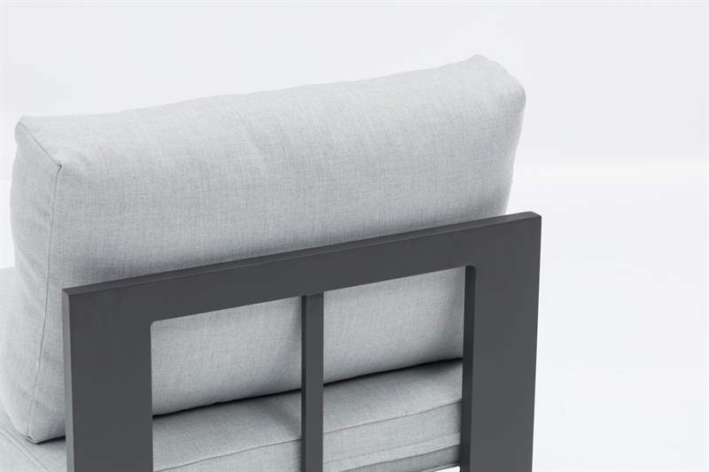 Modulo ampliacion Niland alu antracita y cojineria gris medio.