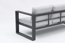 Modulo dos plazas Niland brazo izquierdo alu antracita y cojineria gris medio.