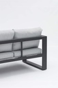 Modulo dos plazas Niland brazo izquierdo alu antracita y cojineria gris medio.