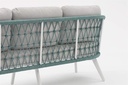 Sofa 3 plazas Nelayan aluminio blanco cuerda Aqua