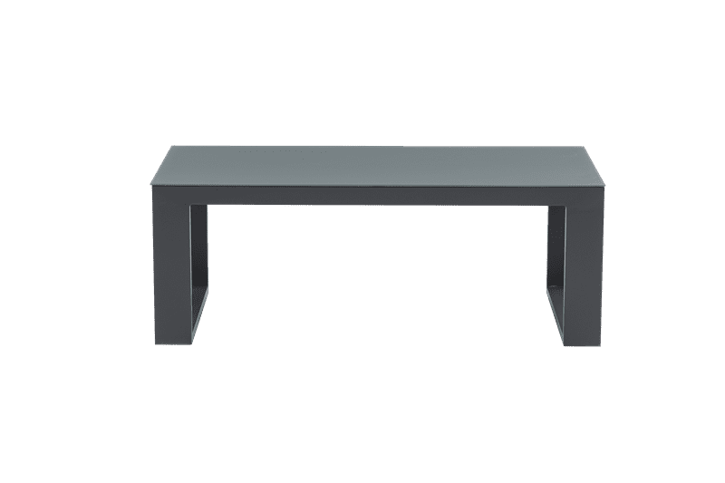 Mesa de centro Niland aluminio antracita y  cristal antracita