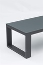 Mesa de centro Niland aluminio antracita y  cristal antracita
