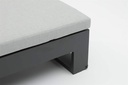 Tumbona Niland. Aluminio antracita y cojineria gris medio
