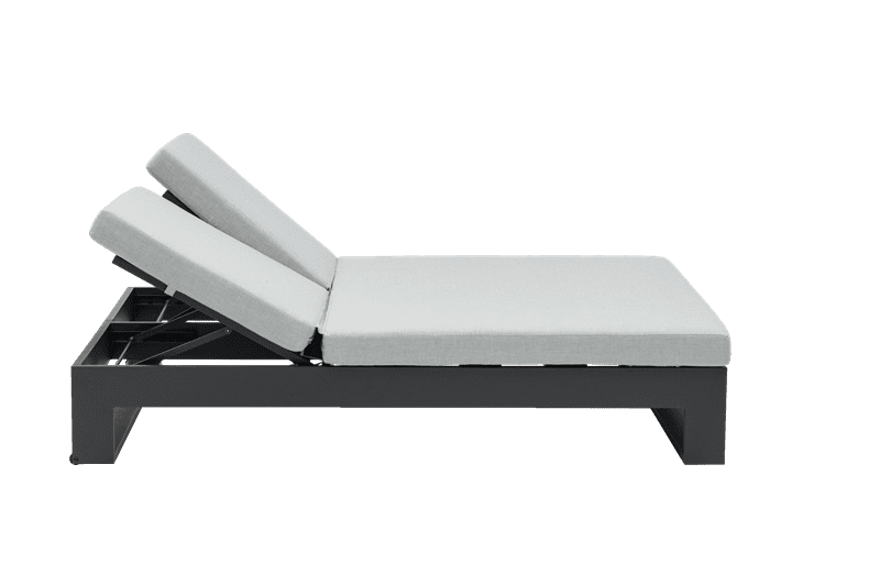 Daybed Niland. Aluminio antracita y textil gris medio
