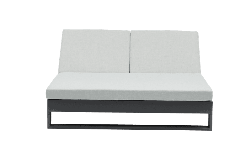 Daybed Niland. Aluminio antracita y textil gris medio