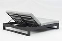 Daybed Niland. Aluminio antracita y textil gris medio