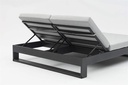 Daybed Niland. Aluminio antracita y textil gris medio