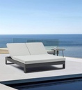 Daybed Niland. Aluminio antracita y textil gris medio
