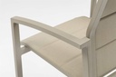Sillon de comedor ORICK aluminio taupe y textileneTaupe.