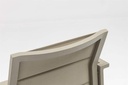 Sillon de comedor ORICK aluminio taupe y textileneTaupe.