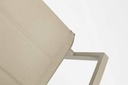 Sillon de comedor ORICK aluminio taupe y textileneTaupe.