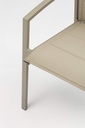 Sillon de comedor ORICK aluminio taupe y textileneTaupe.