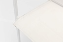 Sillon para barra de bar ORICK aluminio blanco y textil blanco