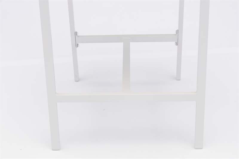 Sillon para barra de bar ORICK aluminio blanco y textil blanco