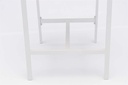 Sillon para barra de bar ORICK aluminio blanco y textil blanco