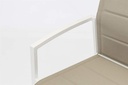 Sillon para barra de bar ORICK aluminio blanco y textil taupe